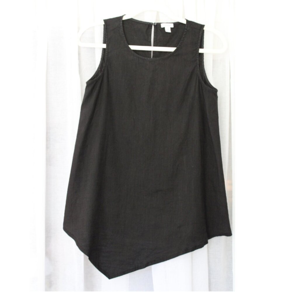 Cuyana Black Asymmetrical Tank Top